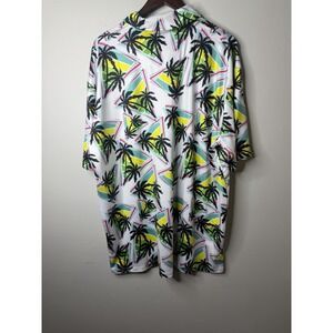 Proud 90 Palm Trees Golf Polo Shirt Men's 3XL 80s All Over Print Retro NWOT
